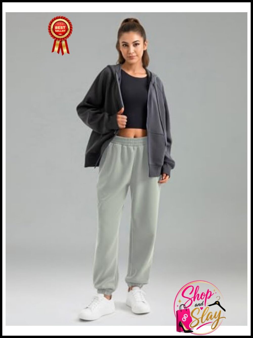 Modal Fleece Lined Joggers High Waisted Thermal Sweatpants Pockets - Picture 6 of 6